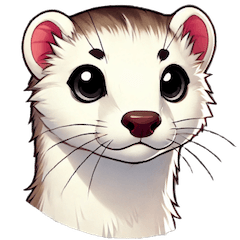 Charming Stoat Stickers