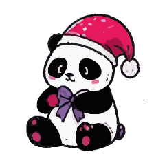 Christmas Ribbon Panda