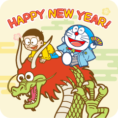 DORAEMON New Year's Stickers (Dragon)