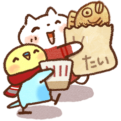 可愛すぎない冬の日常スタンプ