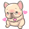 French Bulldog PIGU Animated Stickers 21