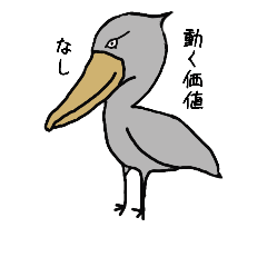 An impassive shoebill