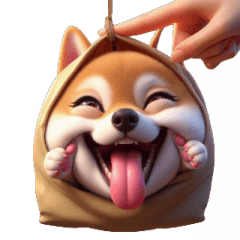 Bag Dog, Tongue Out.