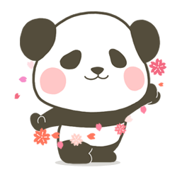 Chubby Panda Moving Spring Stickers