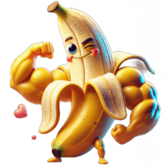 Banana Muscle Man - Long and Thick