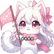 JP White cat Maro Fill-in Stickers #1