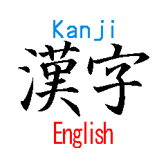 [KANJI] and Japanese character