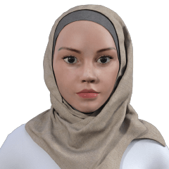 Daily Hijab: 3D Facial Expressions