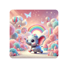 Inspired cute elephant fun atmosphere