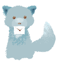 A cute blue fox. – LINE stickers | LINE STORE