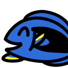 Blue Tang Fish Stickers