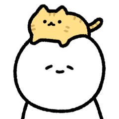 Cute Red Tabby and owner move Sticker