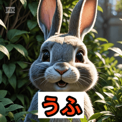 ふわふわうさぎスタンプ ee