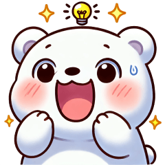 luffy Polar Bear. Cute Stickers