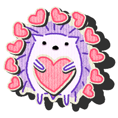 cute purple hedgehog