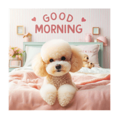 Cute dogs' morning greetings NO.3