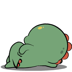 Green Dino 9 : Animated