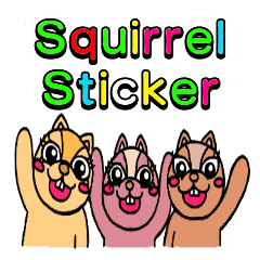 Squirrel three sisters sticker
