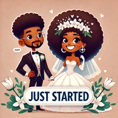 Afro Wedding Stickers@SFW