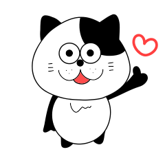 BLACK&WHITE CAT NYANSAN