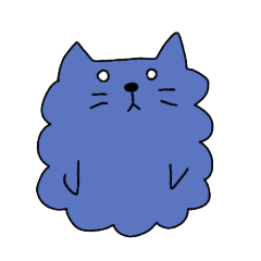 [For arrangement] Popcorn cat (blue)