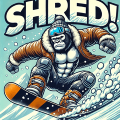 Snowboarding Gorilla