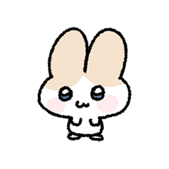 a cute beige rabbit