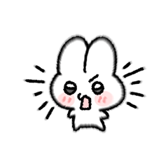 a cute angry rabbit