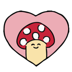 Mushroom stamp for lovers