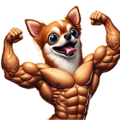 Buff Chihuahua Stickers