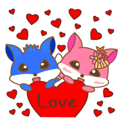 Fox sticker (Valentine's Day)
