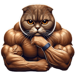 Muscular Cat Expressions