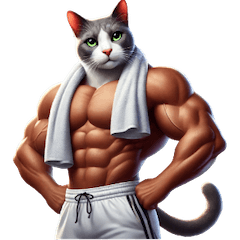 Muscular Cat Expressions 2