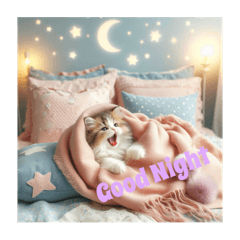 Cats' night greetings 1