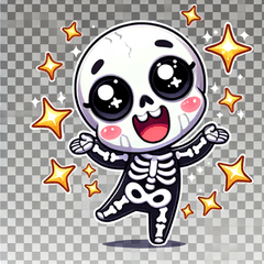 Crazy Skeleton Stickers