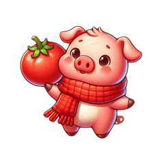 Cute Pig Vegetables 2