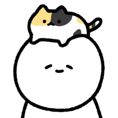 Cute calico and owner move Sticker