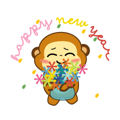Happy new year_monkey_animated