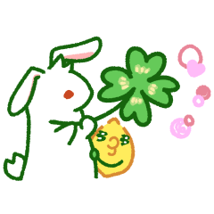 Leisurely rabbit & popping lemon(spring)