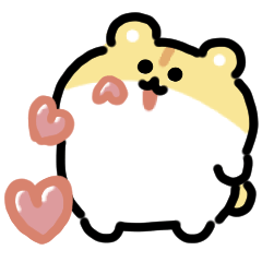 Heartful hamster Sticker