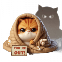 Blanket Cat You're Out,