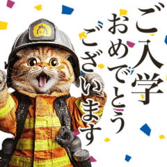 Spring/celebration/Cat firefighter