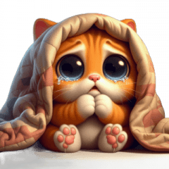 Blanket Cat Begging,