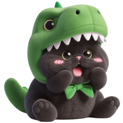 Cute Cat dino suit