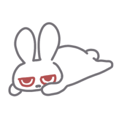 Red eye rabbit Sticker