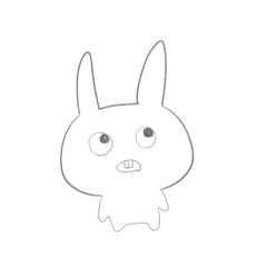 味のあるうさぎ(文字なし)