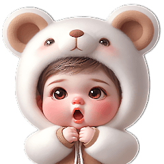 Cute baby bear stickers