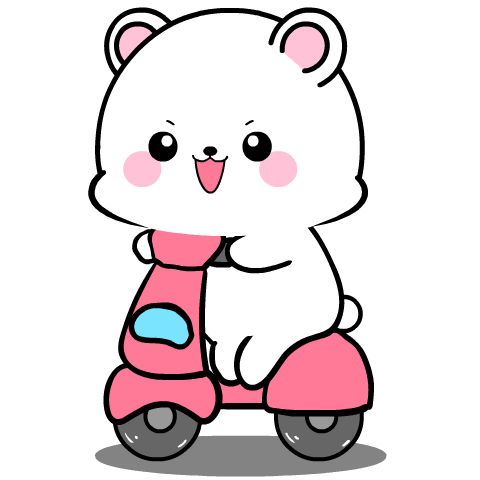 Lovely White Bear 14 : Pop-up stickers