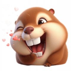 Chubby Groundhog Pickup Line Stickers