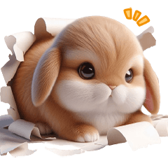 Little lop rabbit, fluffy, cute